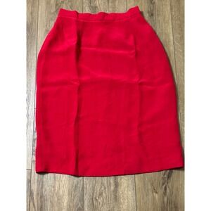 Elizeh‎ New York red knee length pencil skirt business casual made in usa